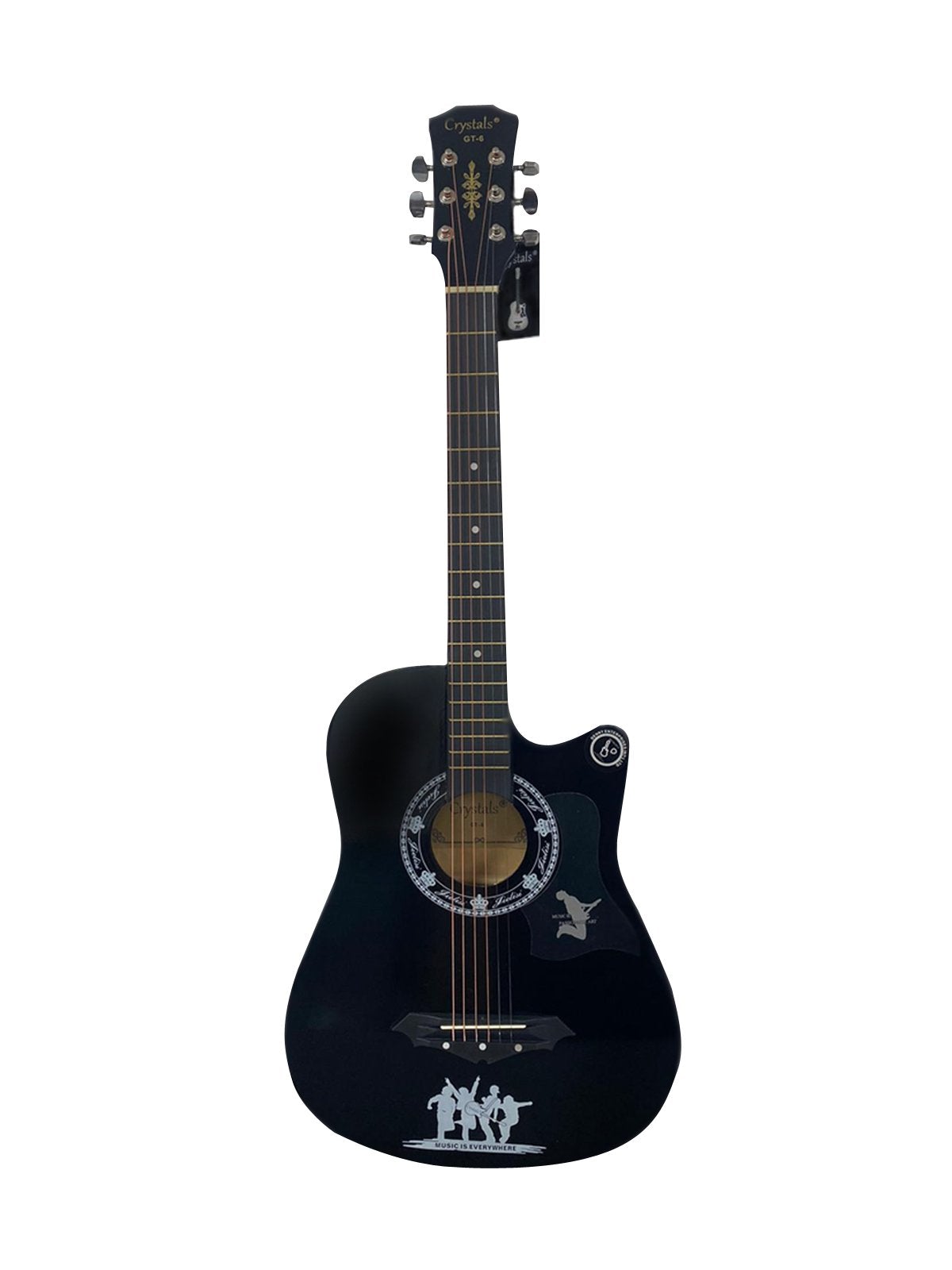 38" Full Size 6 String Acoustic Guitar Black